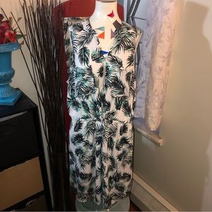 Apt. 9 leaf print sleeveless dress